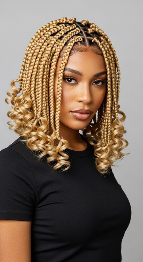 Coiffure naturelle avec boucles définies